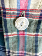 Drake's Linen Cotton Blue Checked Shirt - House Of Huntington