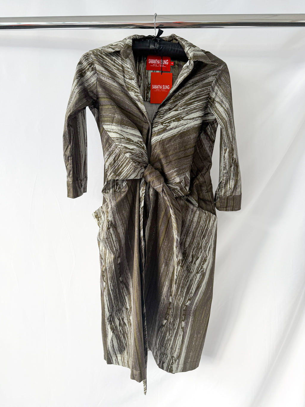 Samantha Sung Printed Wrap Style Sloan Dress