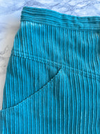 Isabel Marant Melva Corduroy Aqua Turquoise Blue Mini Skirt