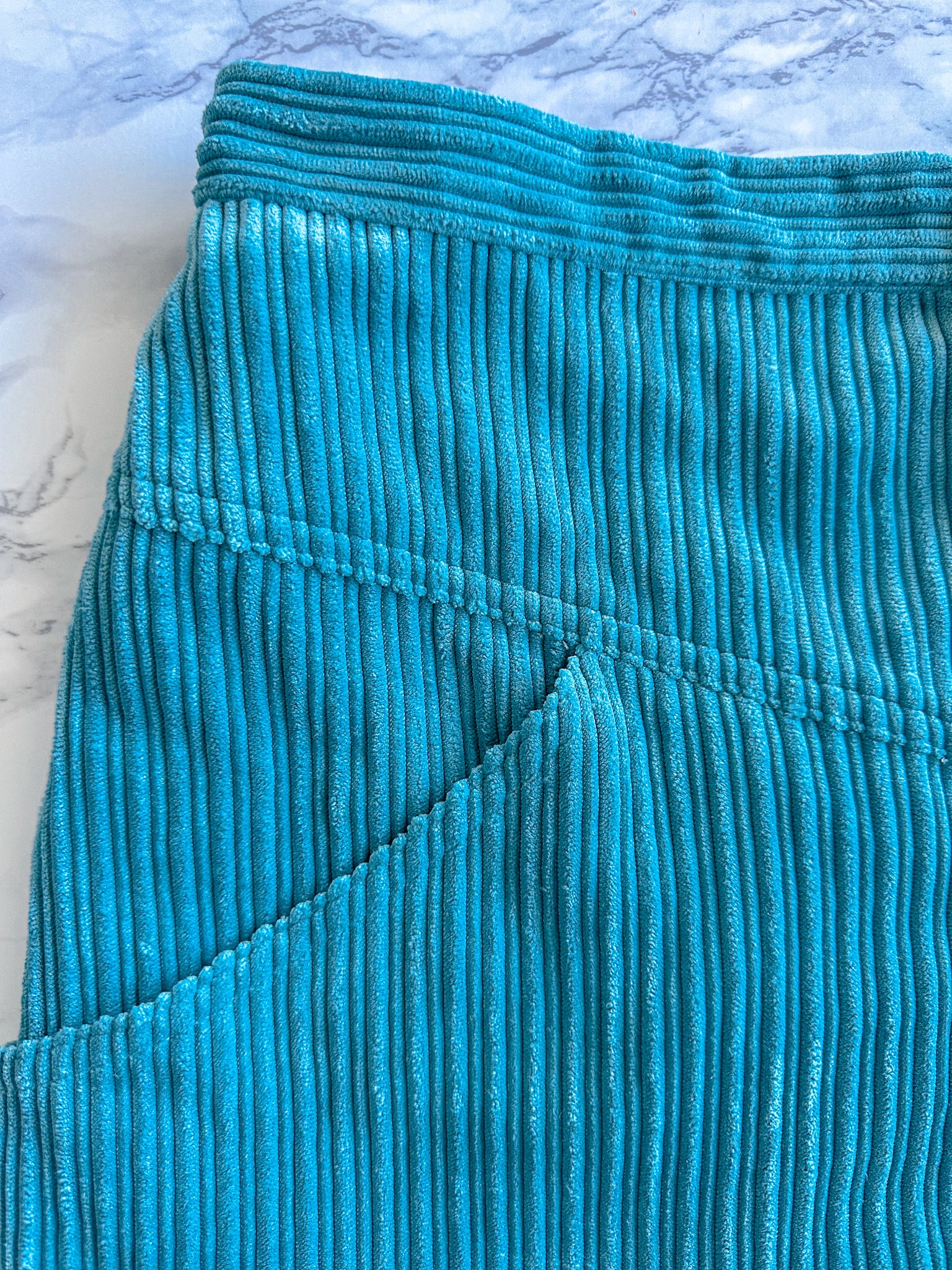 Isabel Marant Melva Corduroy Aqua Turquoise Blue Mini Skirt