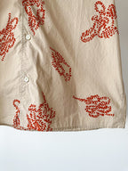 Norse Projects Carsten Print Oatmeal Vintage Inspired Short Sleeved Vacation Shirt - House Of Huntington