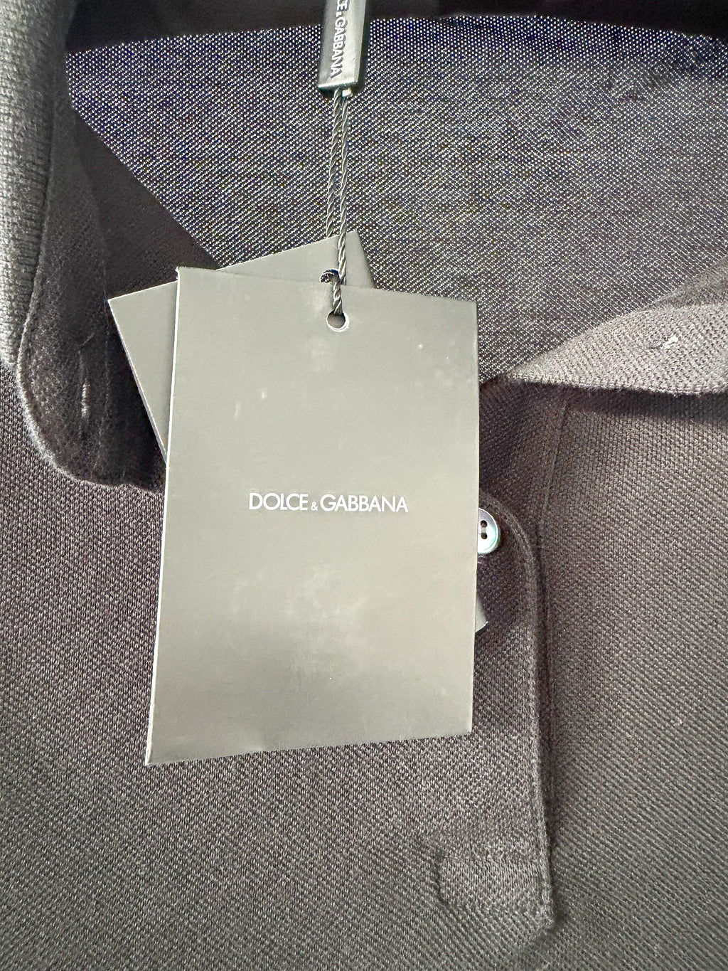 Dolce & Gabbana Black Collared Polo Crop Shirt