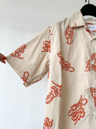 Norse Projects Carsten Print Oatmeal Vintage Inspired Short Sleeved Vacation Shirt - House Of Huntington