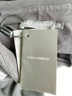 Dolce & Gabbana Black Collared Polo Crop Shirt