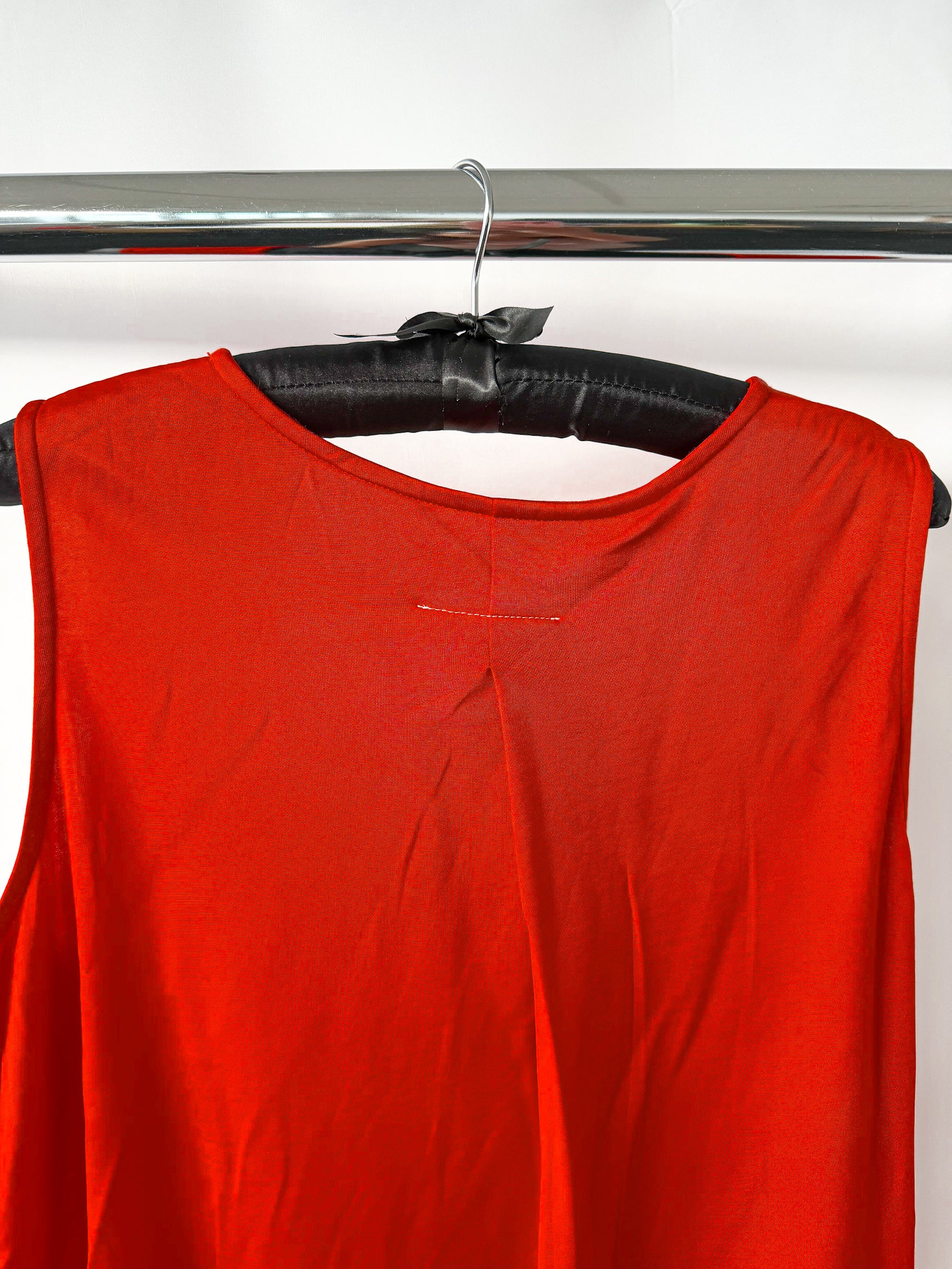 MM6 Maison Margiela Red Asymmetric Tank Dress
