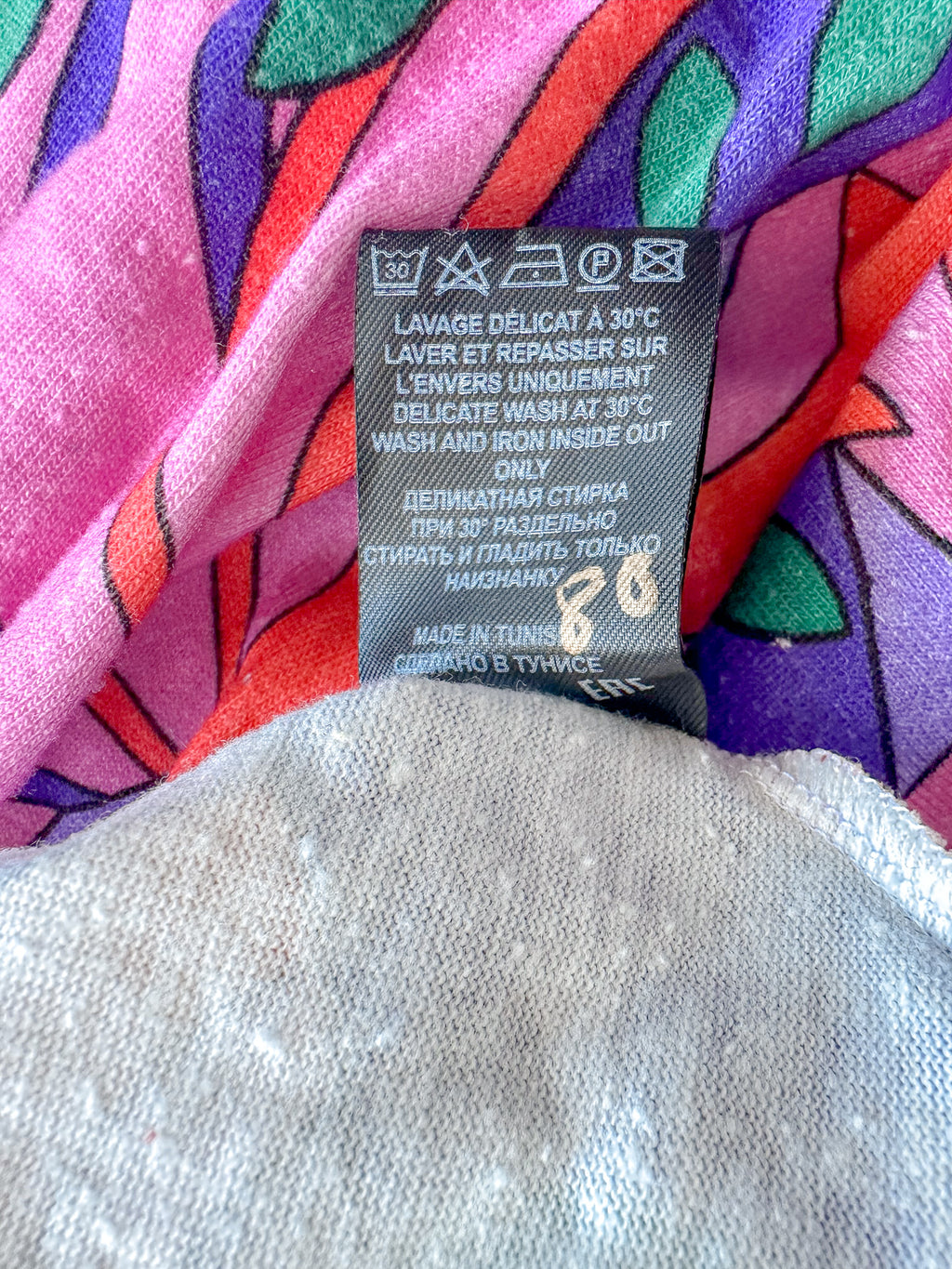 Isabel Marant Zinalia Pink Graphic Abstract Print Cotton Crop Top