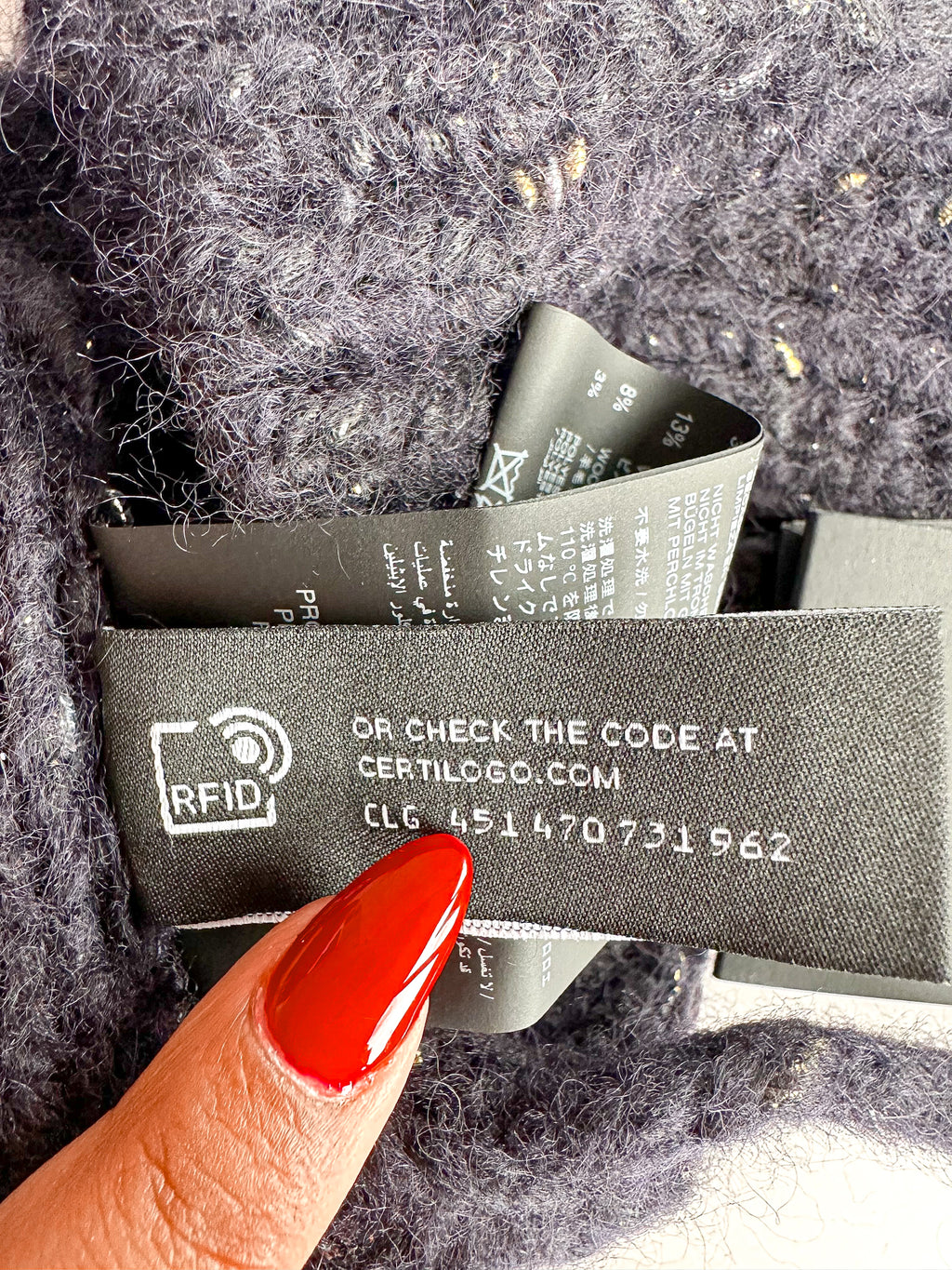 Alanui Midnight Blue Knit The Astral Bra Crop Top