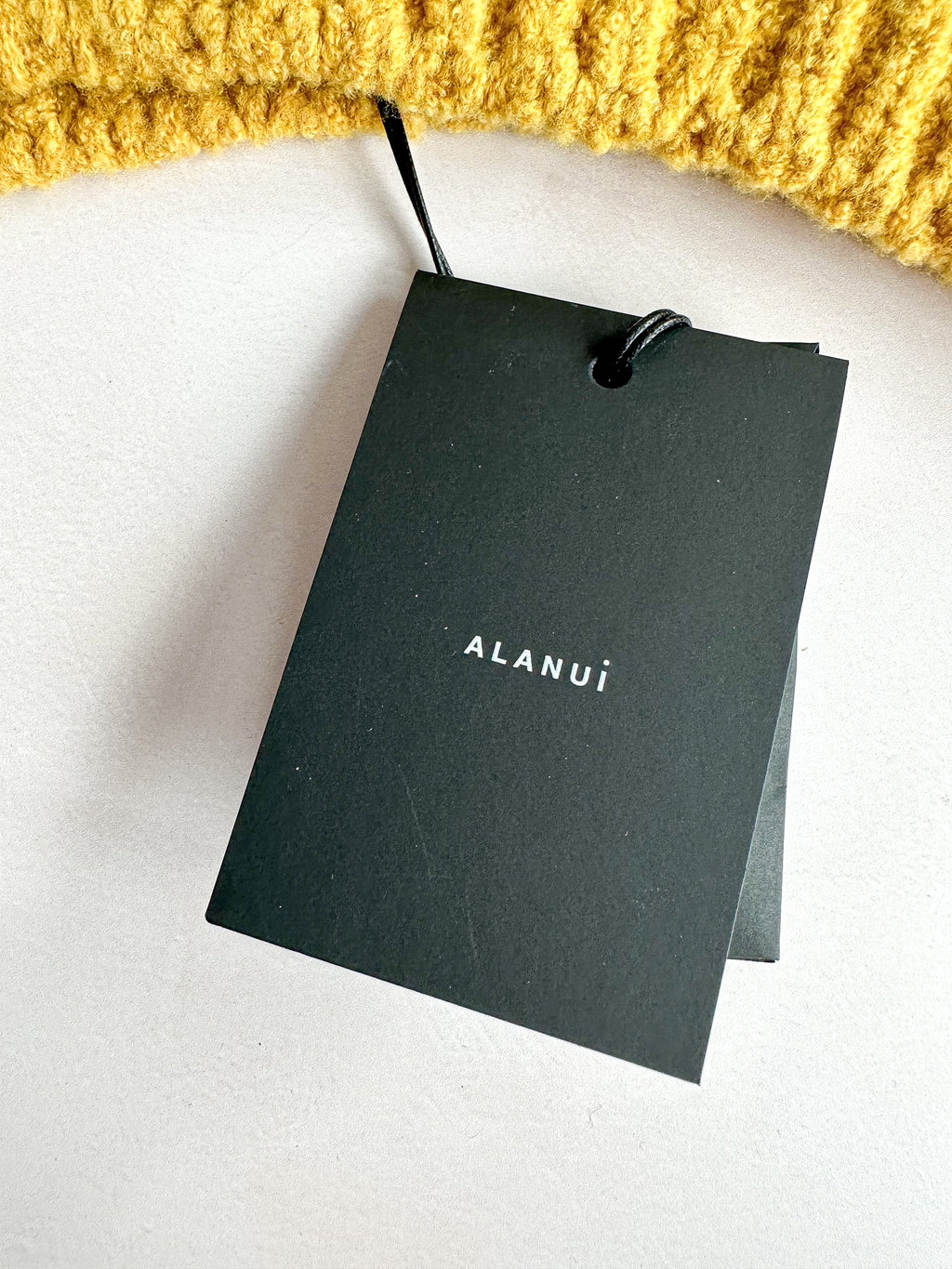 Alanui Pucon Ribbed Wool-Blend Golden Yellow Bralette Top