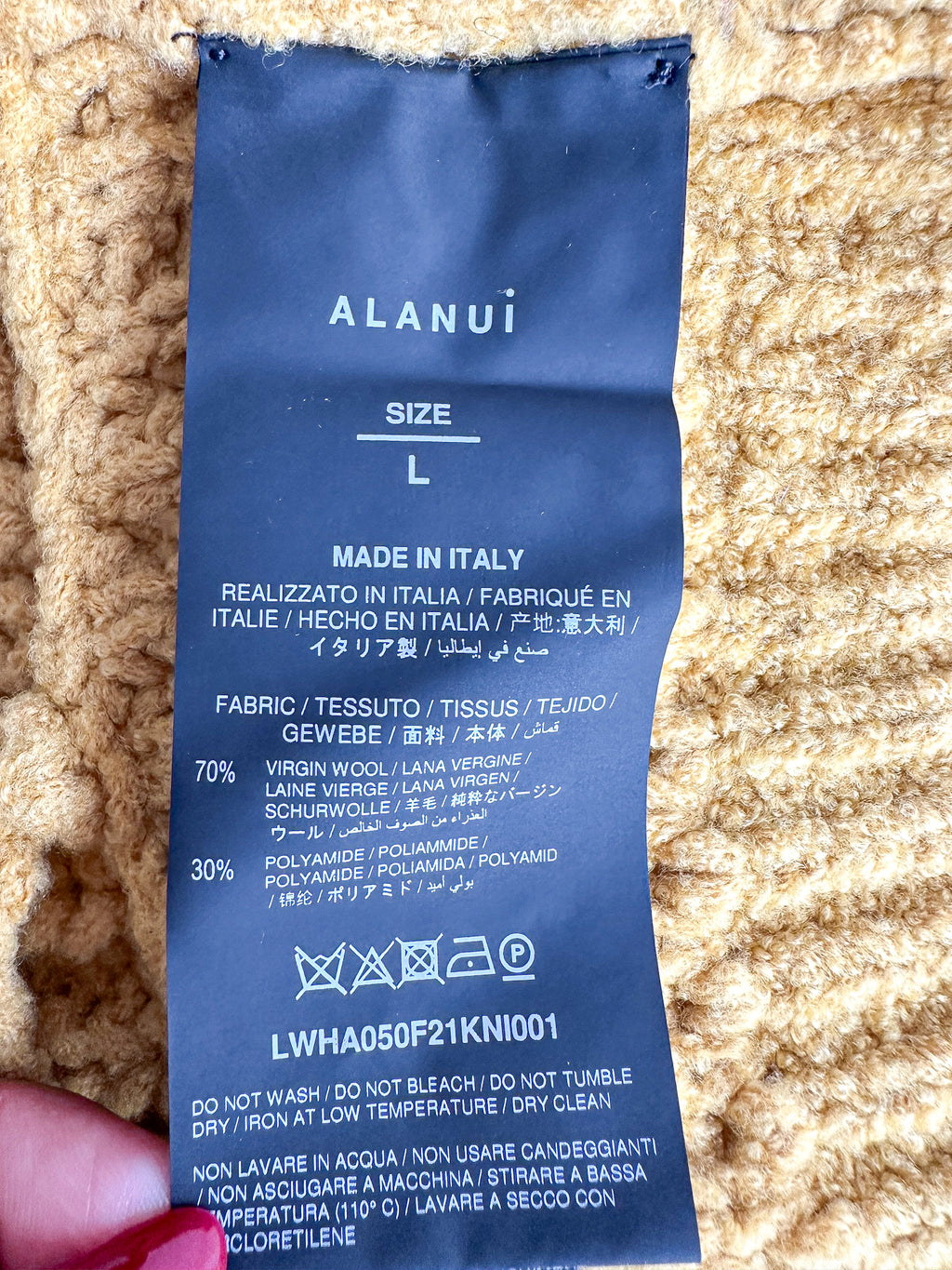 Alanui Pucon Ribbed Wool-Blend Golden Yellow Bralette Top