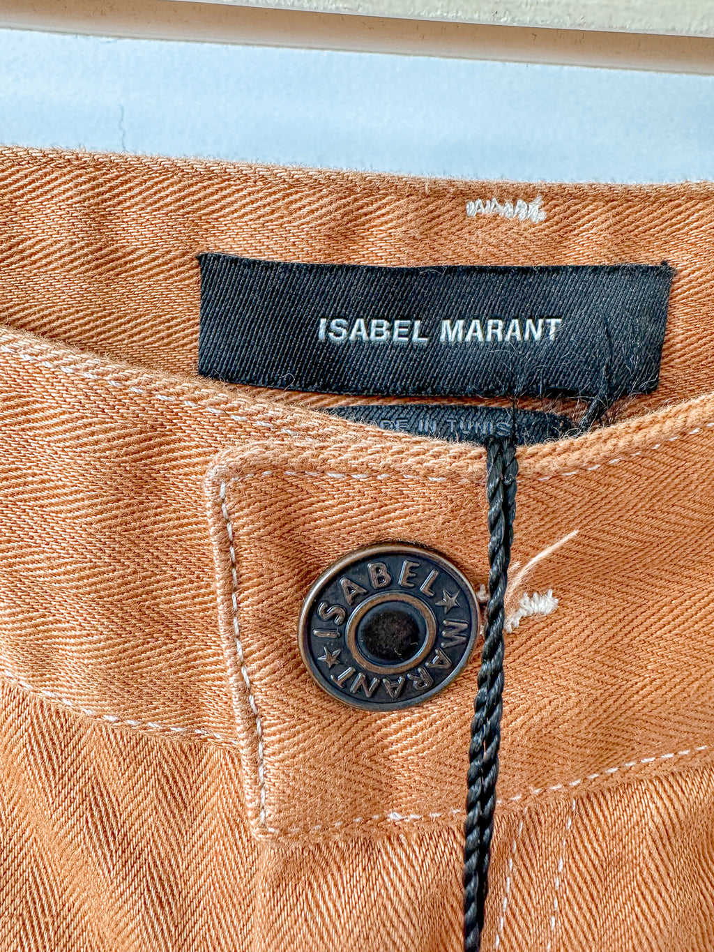 Isabel Marant Lirokae Tan Straight Leg Pants Trousers