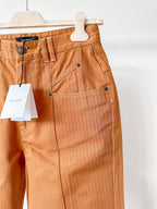 Isabel Marant Lirokae Tan Straight Leg Pants Trousers