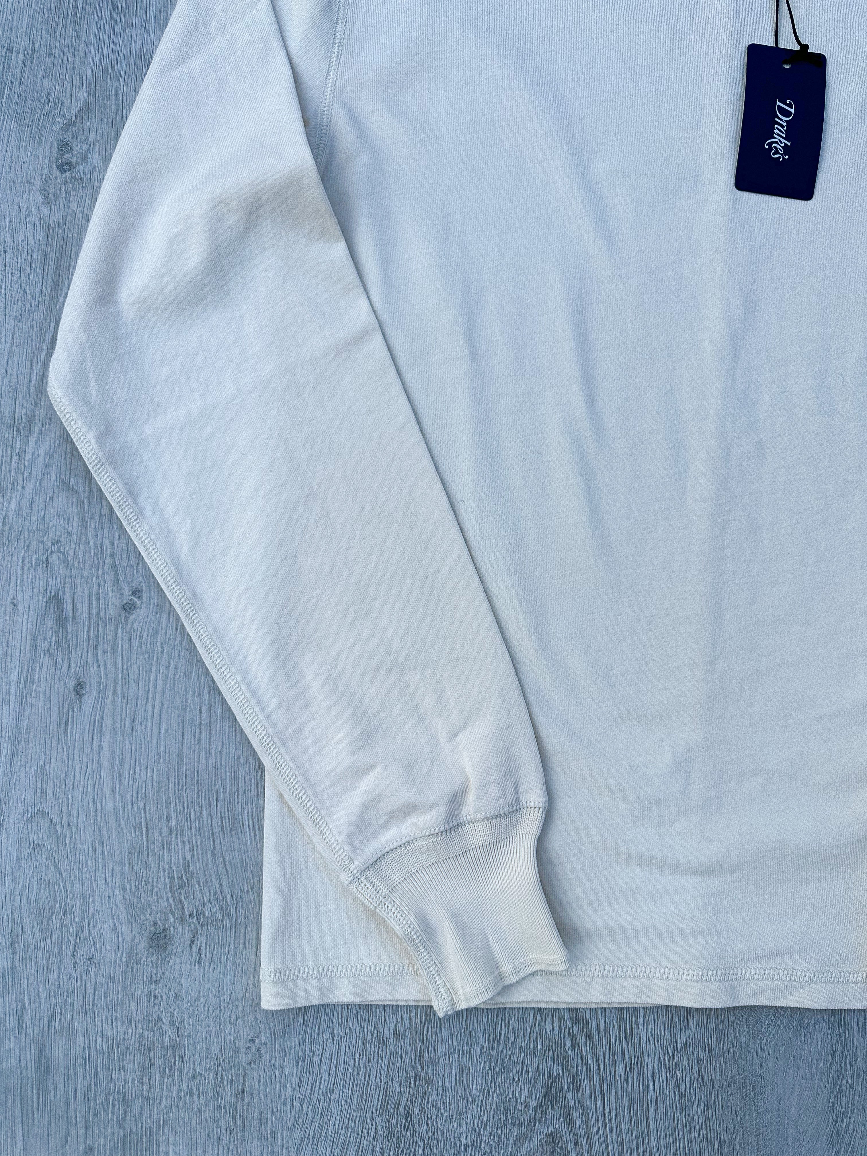 Drake's Ecru Long Sleeve Hiking Tee Shirt - House Of Huntington