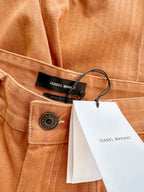 Isabel Marant Lirokae Tan Straight Leg Pants Trousers