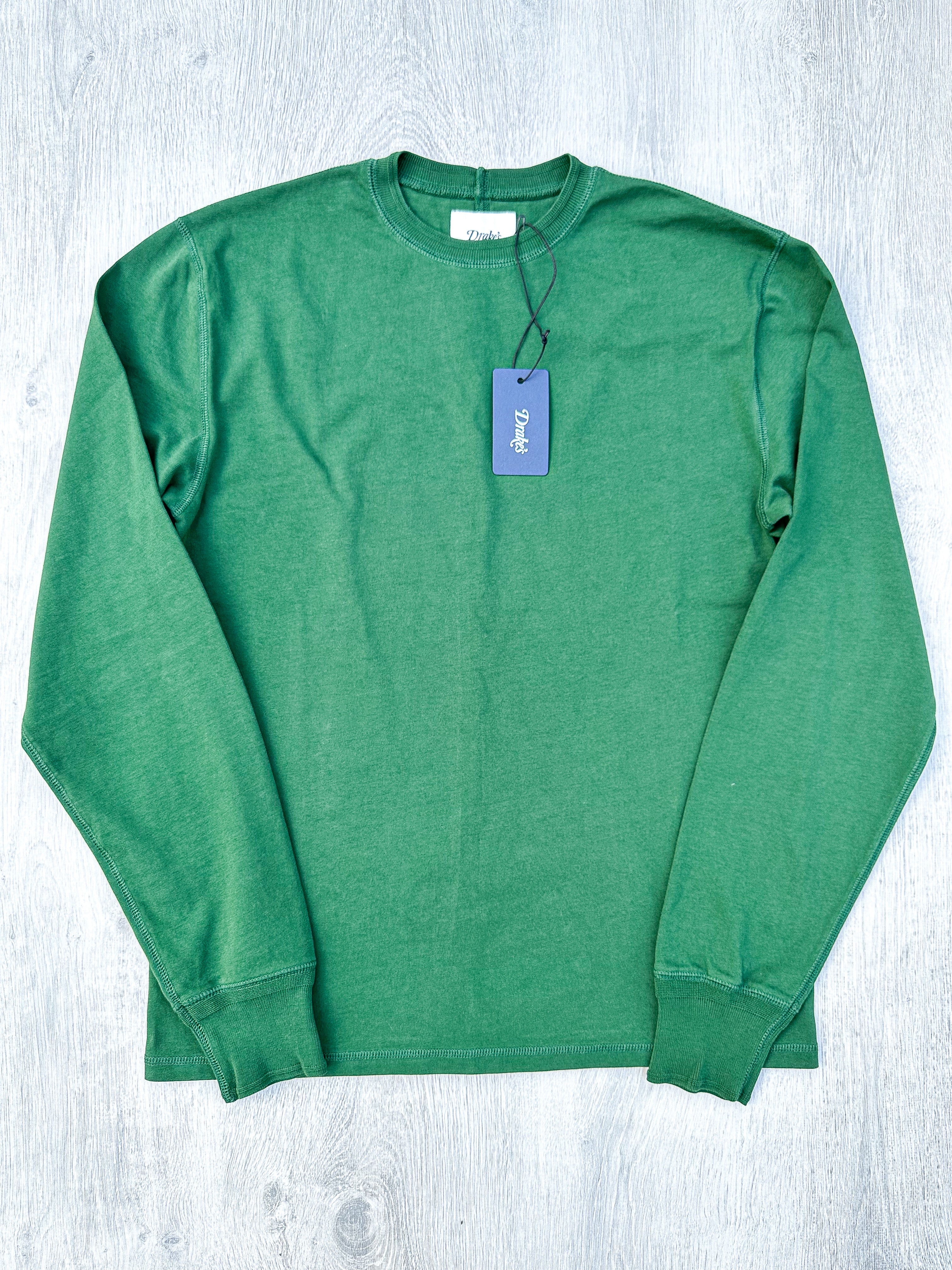 Drake's Dark Green Long Sleeve Hiking Tee Shirt - House Of Huntington