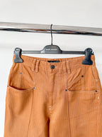 Isabel Marant Lirokae Tan Straight Leg Pants Trousers