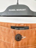 Isabel Marant Lirokae Tan Straight Leg Pants Trousers