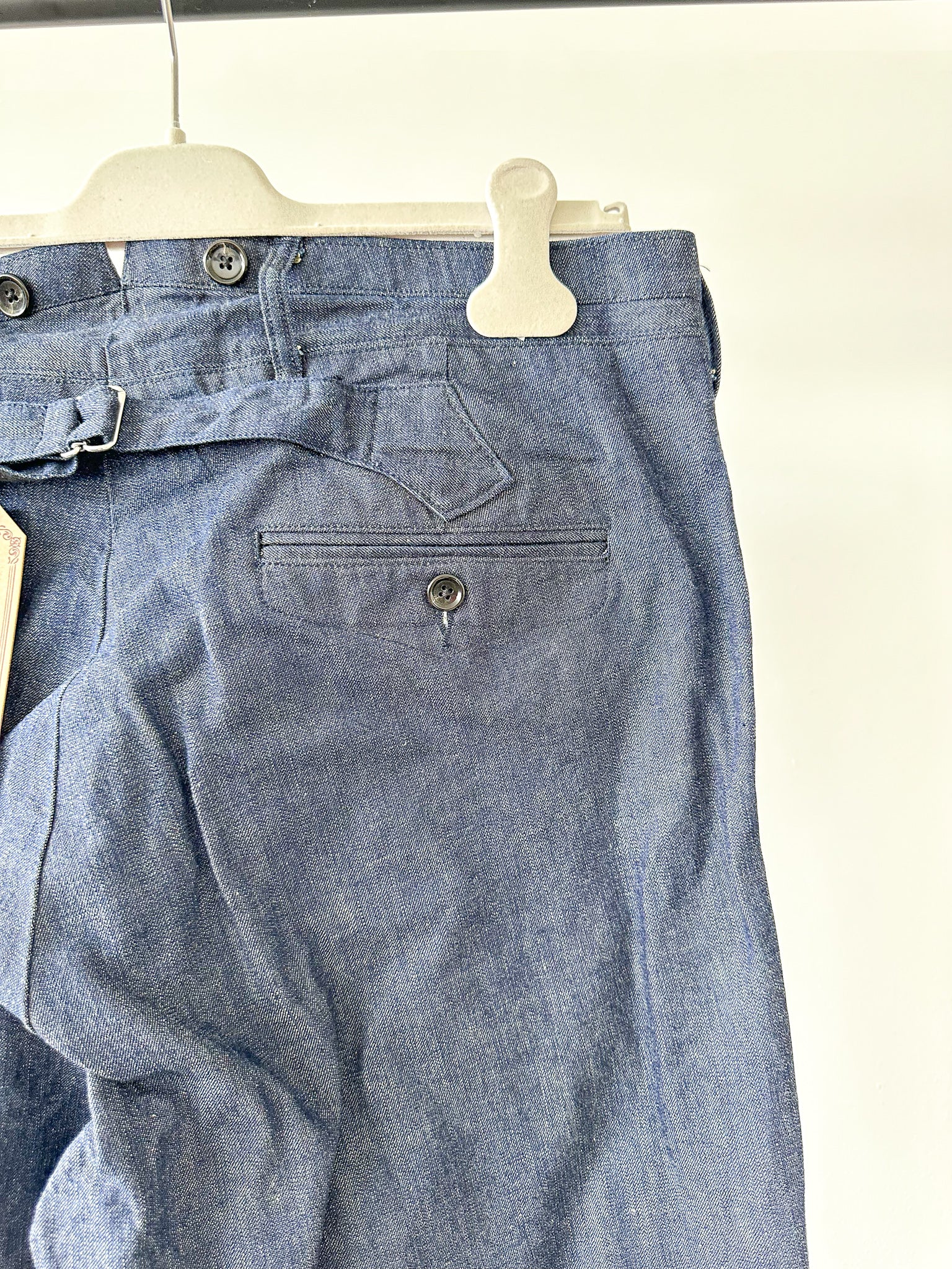 Adjustable Costume Japan Indigo Japanese Denim Fabric Trousers - House Of Huntington