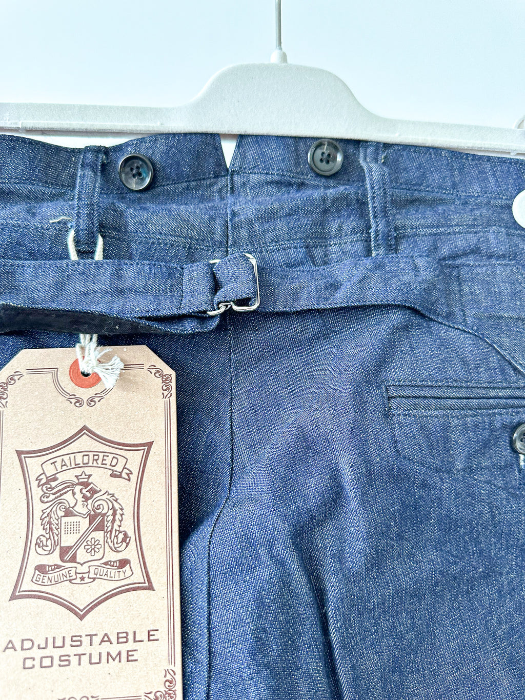 Adjustable Costume Japan Indigo Japanese Denim Fabric Trousers - House Of Huntington