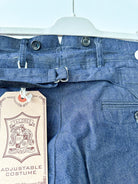 Adjustable Costume Japan Indigo Japanese Denim Fabric Trousers - House Of Huntington