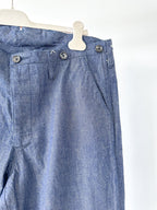 Adjustable Costume Japan Indigo Japanese Denim Fabric Trousers - House Of Huntington