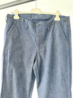 Adjustable Costume Japan Indigo Japanese Denim Fabric Trousers - House Of Huntington