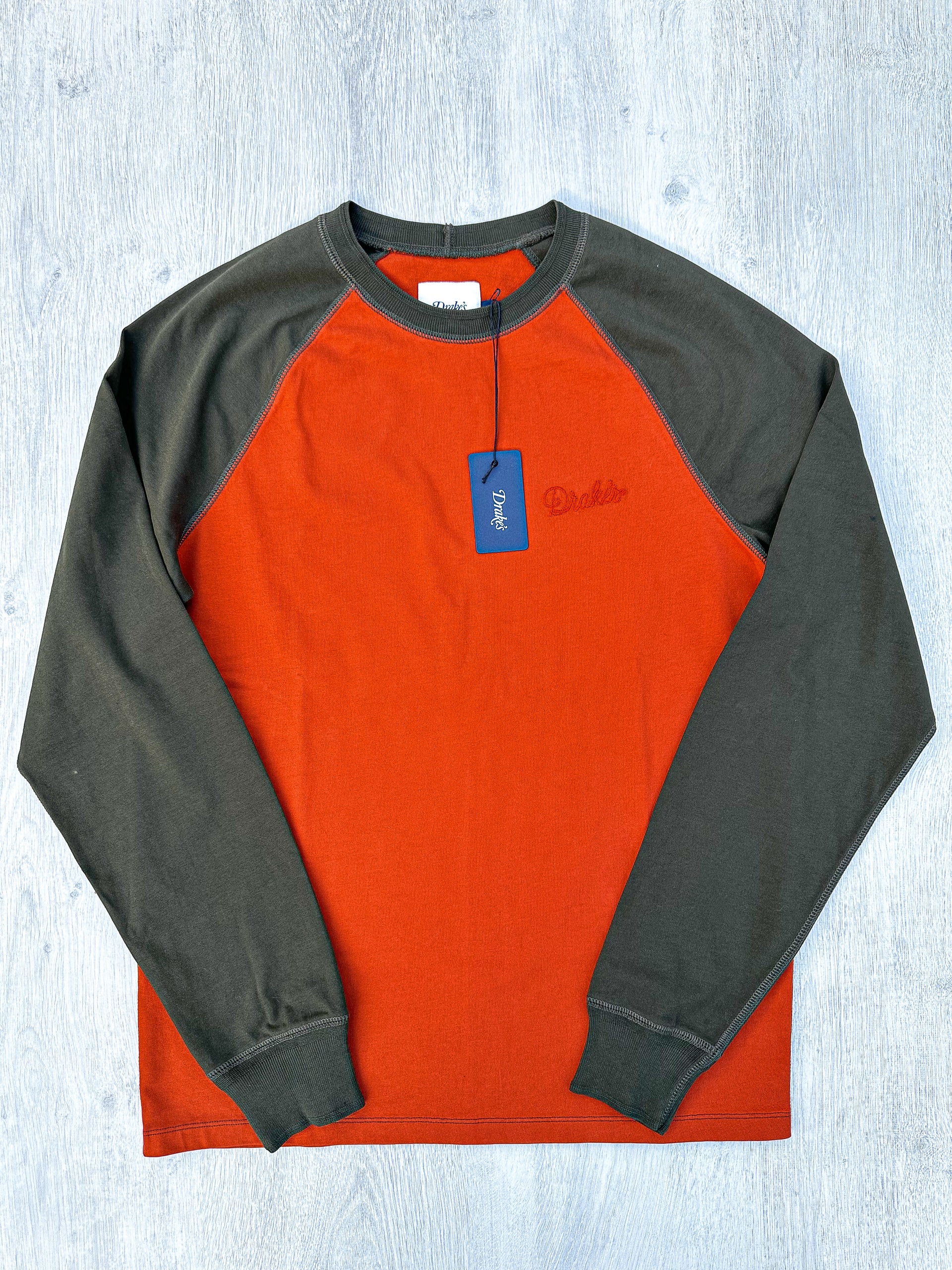 Rust & Long Sleeve Hiking Tee Chain Stitch Logo