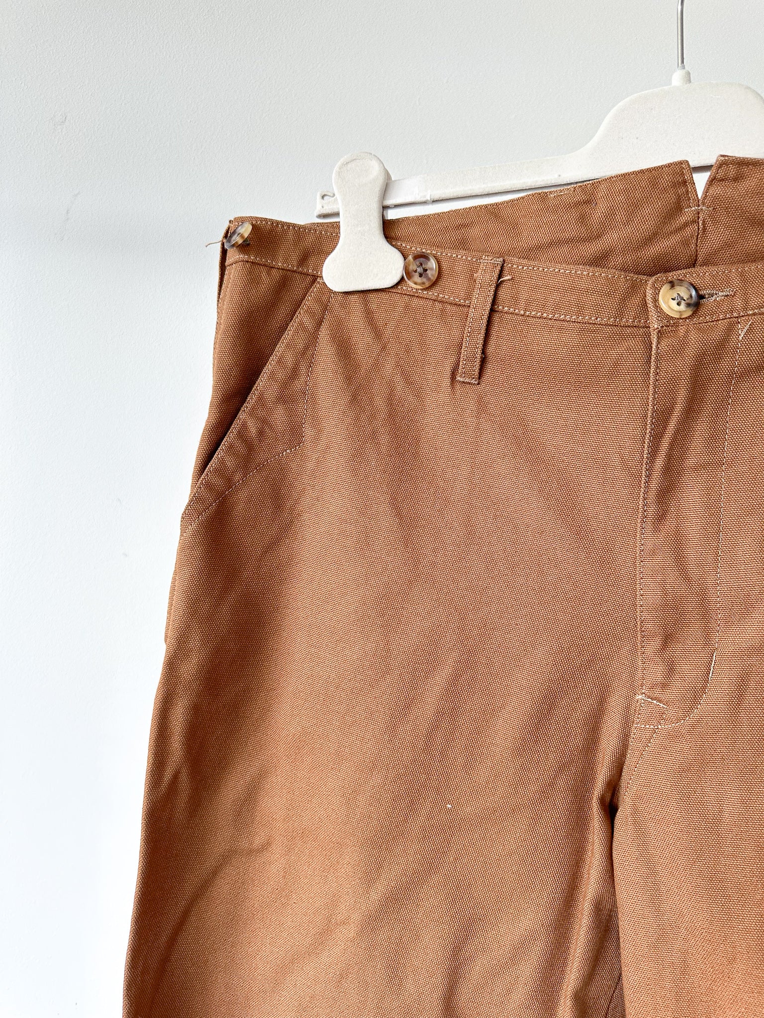 Adjustable Costume Japan Cotton Canvas Brown Trousers - House Of Huntington