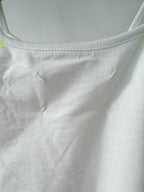 Maison Margiela 1 White Long Sleeve Cold Shoulder Neon Detail Top