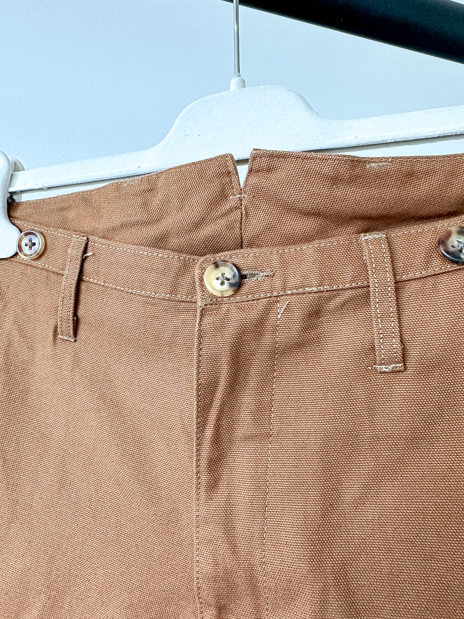 Adjustable Costume Japan Cotton Canvas Brown Trousers - House Of Huntington