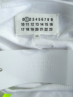 Maison Margiela 1 White Long Sleeve Cold Shoulder Neon Detail Top