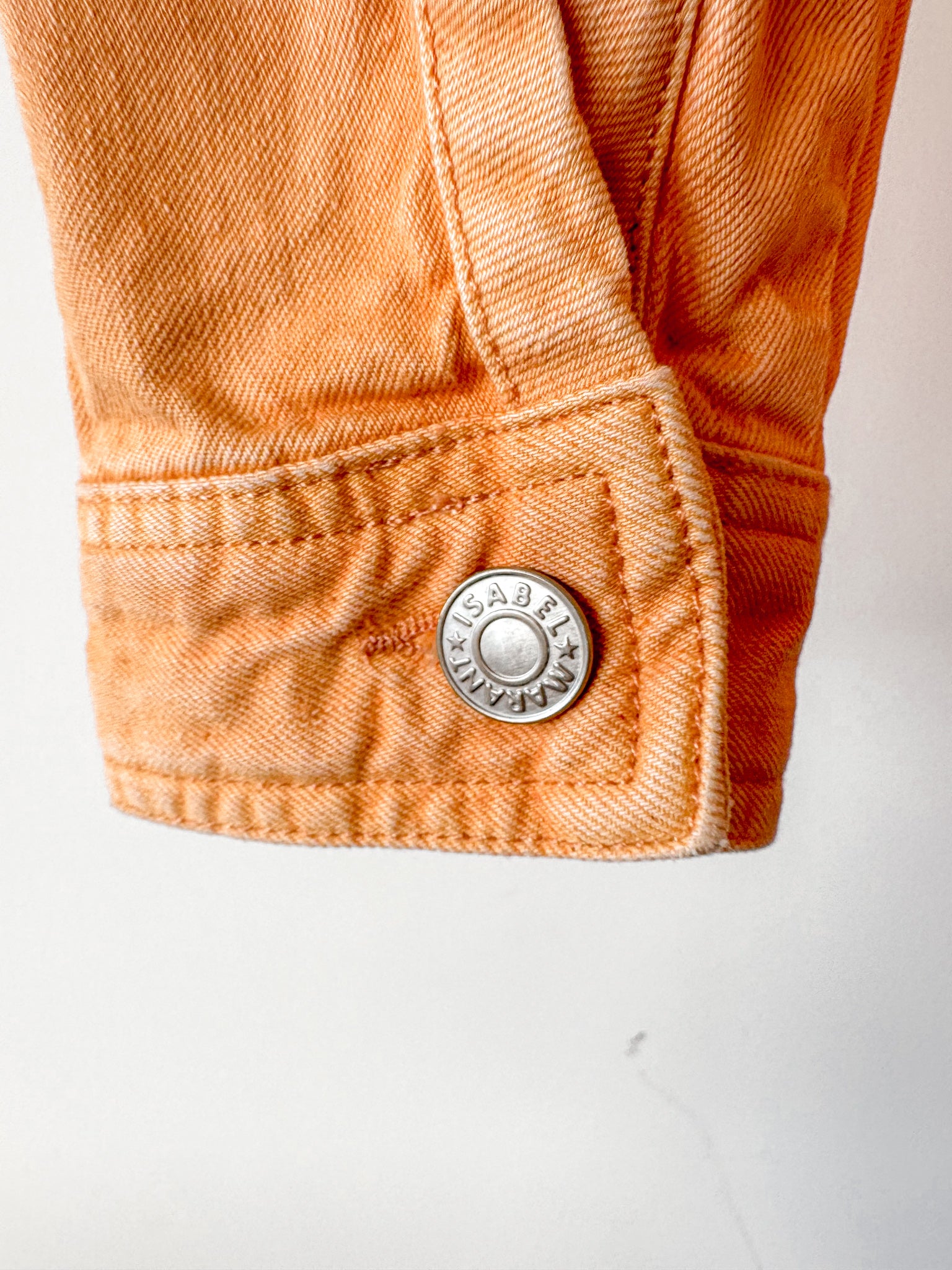 Isabel Marant Espera Orange Sunset Denim Long Sleeve Top