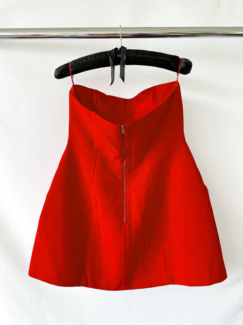Bardot-Minikleid „Karoline Hourglass“ in Rot