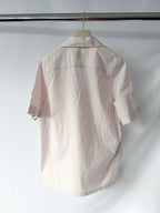 Marni Mens Pink Cotton Poplin Button-Up Short Sleeve Collared Shirt