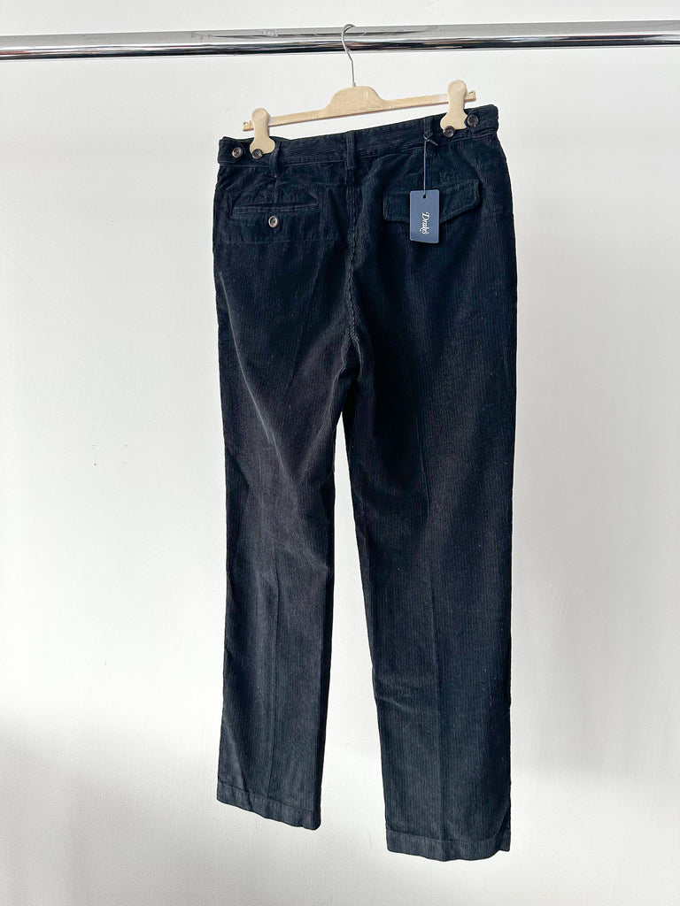 Drake's Games Black Corduroy Trousers - House Of Huntington