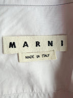 Marni Mens Pink Cotton Poplin Button-Up Short Sleeve Collared Shirt