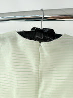 Anais Jourden Grün-weiß gestreiftes A-Linien-Kleid
