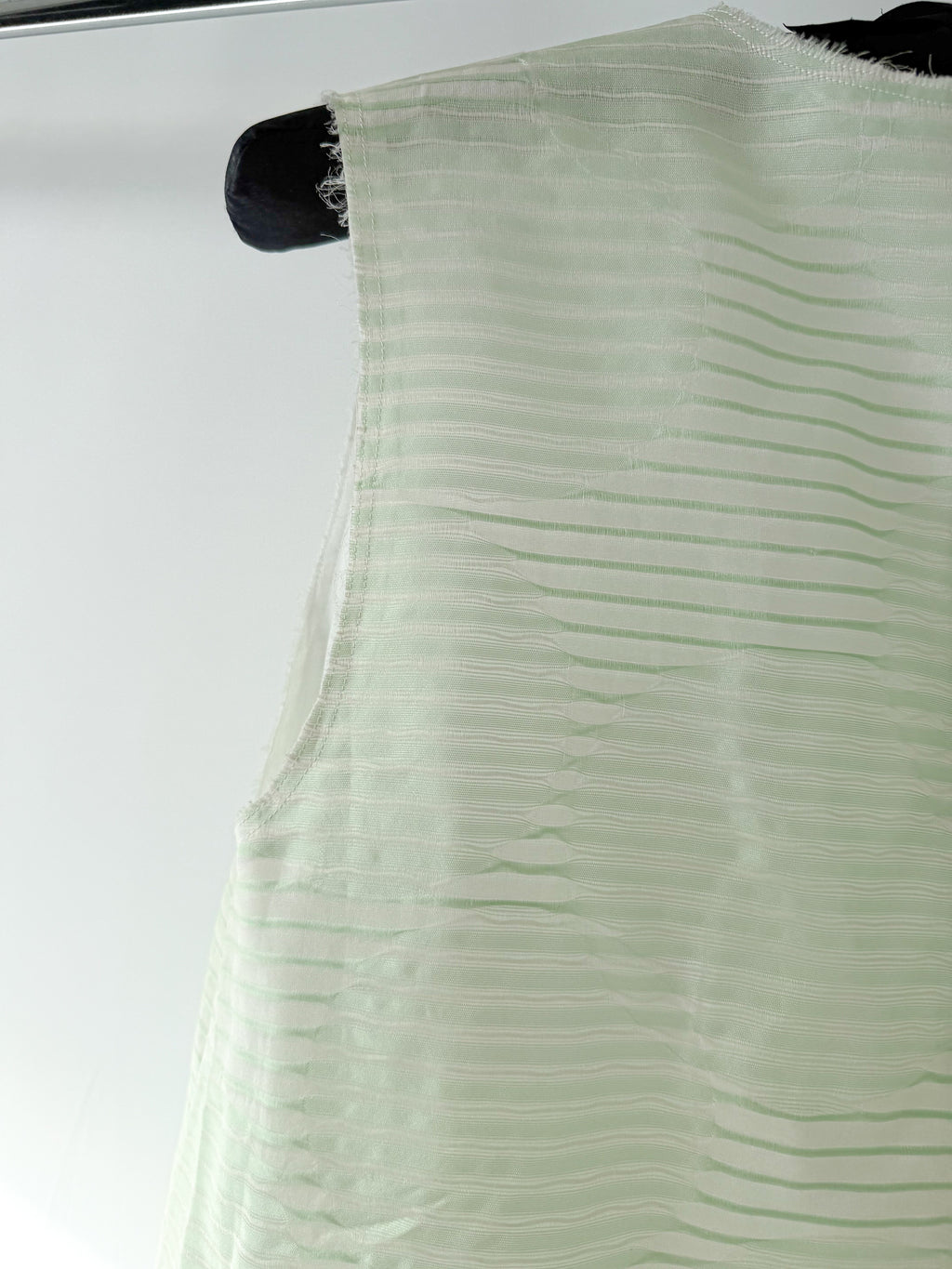 Anais Jourden Grün-weiß gestreiftes A-Linien-Kleid