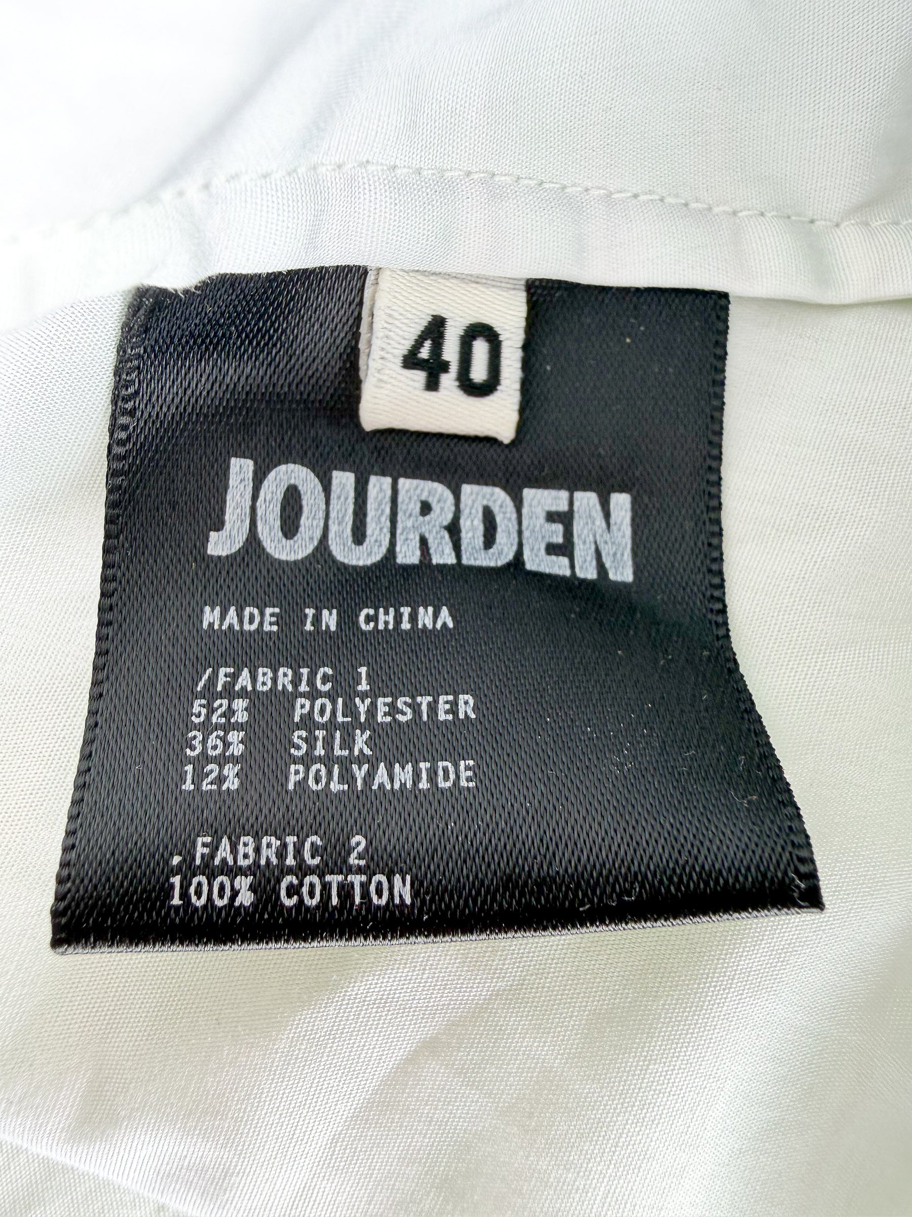 Anais Jourden Grün-weiß gestreiftes A-Linien-Kleid