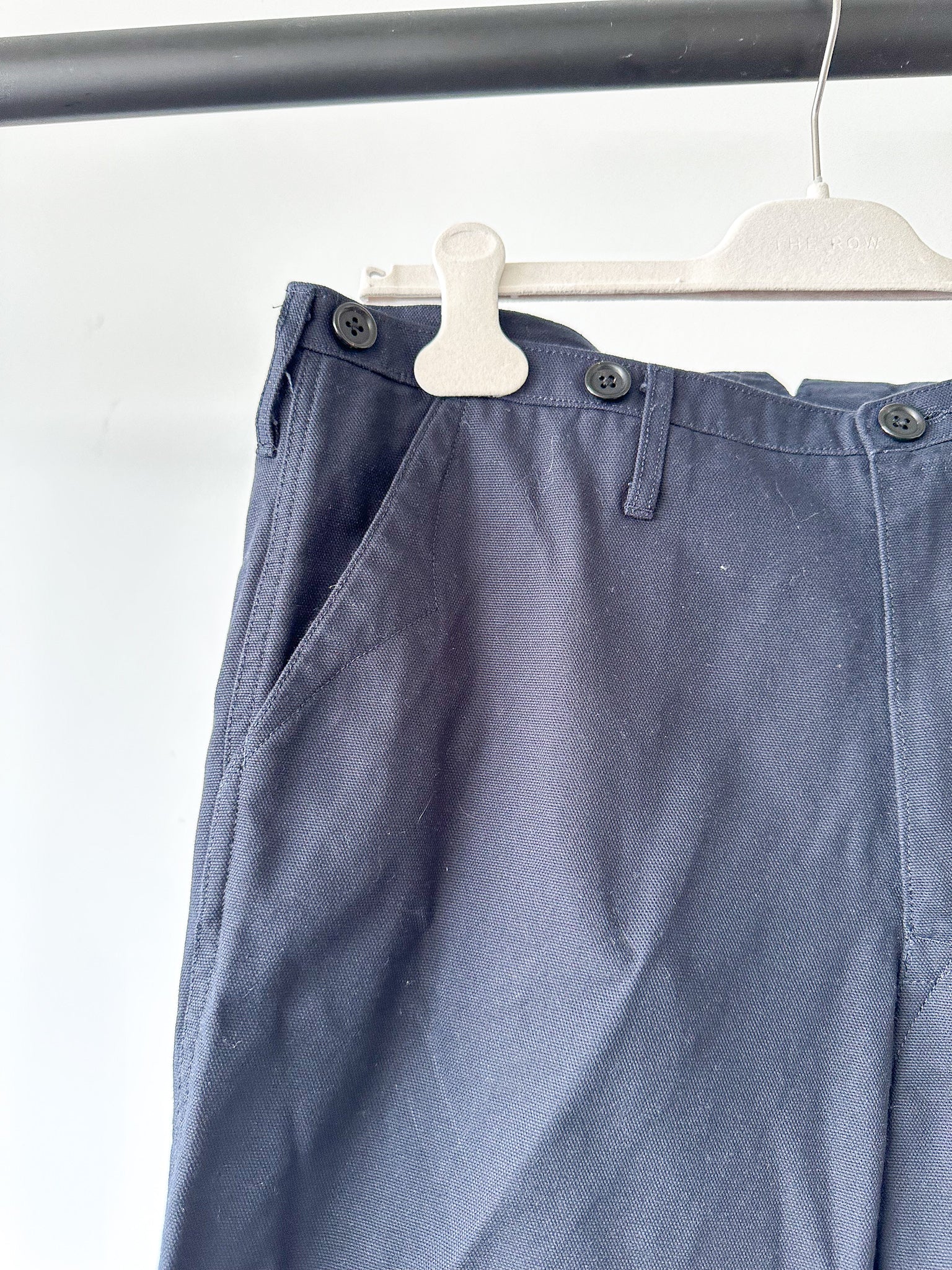 Adjustable Costume Japan Cotton Canvas Navy Trousers - House Of Huntington