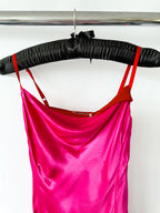 Acne Studios Dasa Pink Red Satin Slip Dress