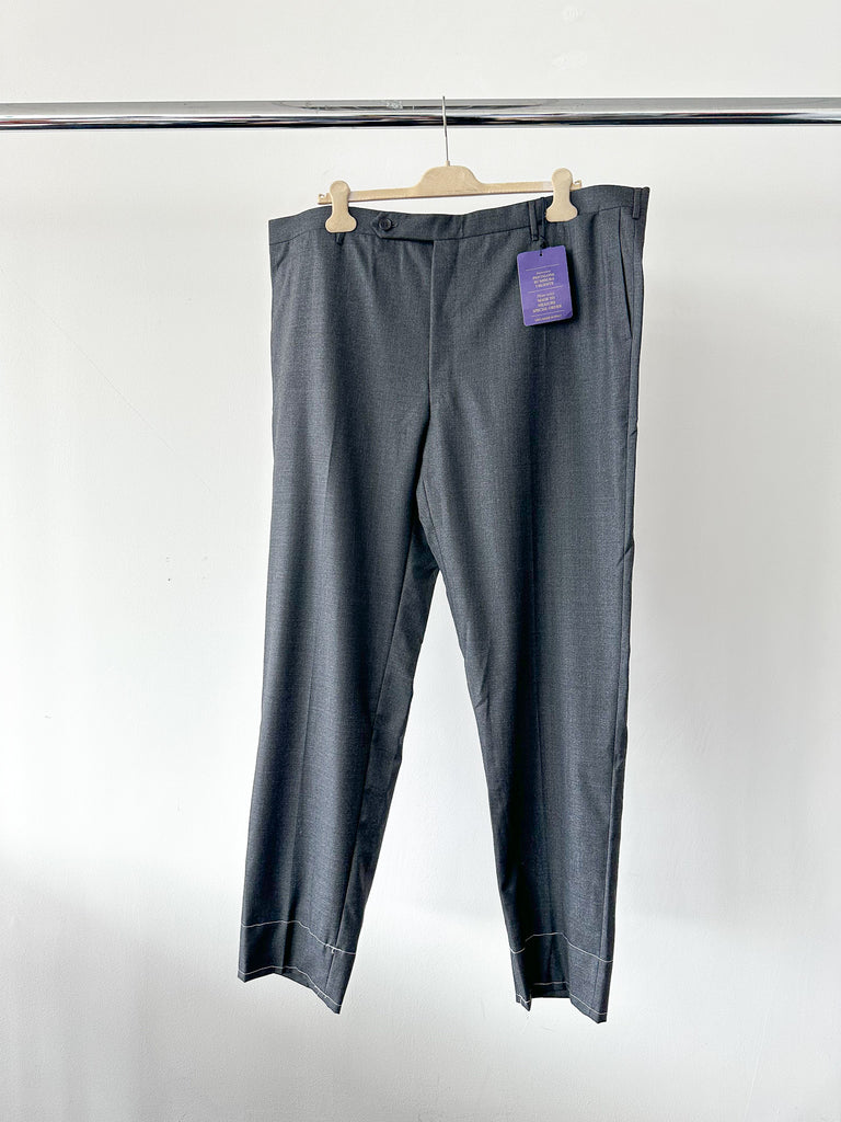 Drake's Grey Made To Order Trousers - House Of Huntington