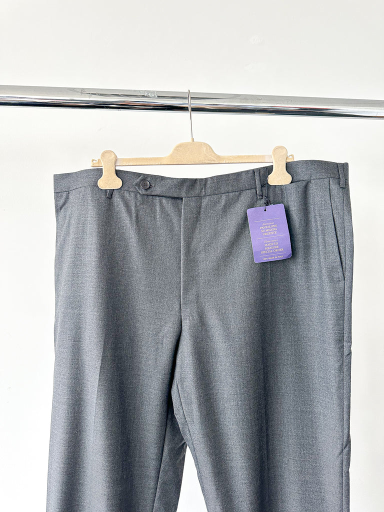 Drake's Grey Made To Order Trousers - House Of Huntington