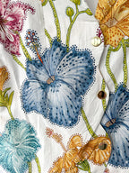 Hayley Menzies Floral Print Cotton Backless Carmen Mini Shift Dress