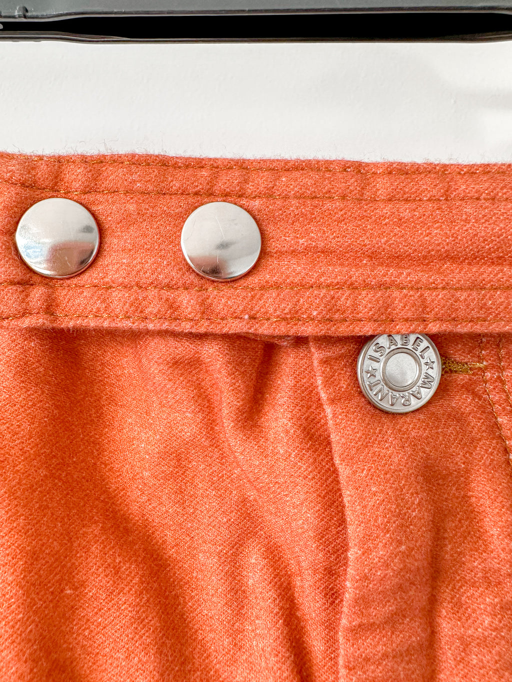 Isabel Marant Etoile Kaynetd Tie Dye Orange Linen Blend Shorts