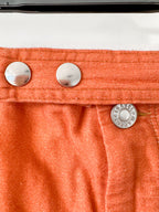 Isabel Marant Etoile Kaynetd Tie Dye Orange Linen Blend Shorts