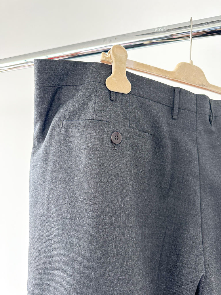 Drake's Grey Made To Order Trousers - House Of Huntington