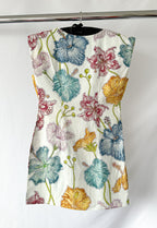 Hayley Menzies Floral Print Cotton Backless Carmen Mini Shift Dress