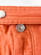 Isabel Marant Etoile Kaynetd Tie Dye Orange Linen Blend Shorts