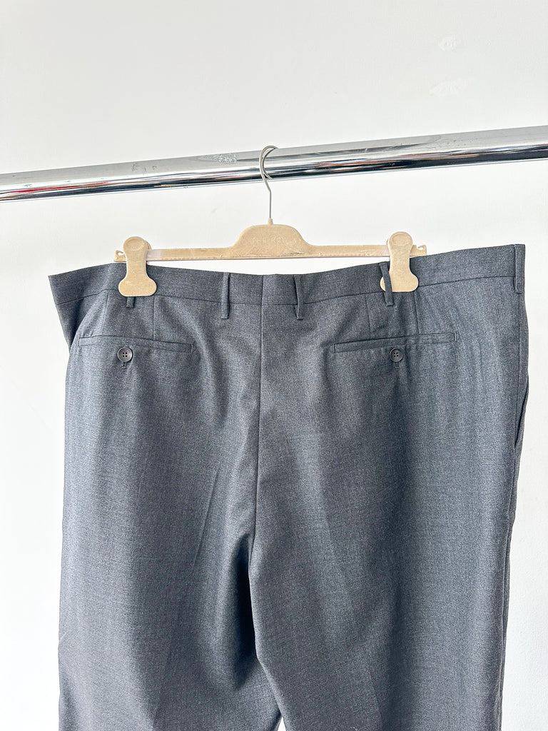 Drake's Grey Made To Order Trousers - House Of Huntington