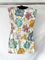 Hayley Menzies Floral Print Cotton Backless Carmen Mini Shift Dress
